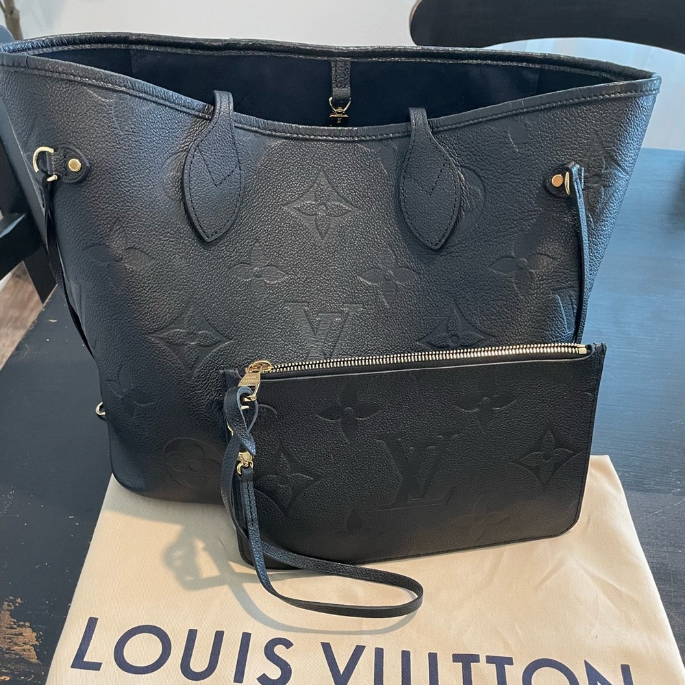 Louis Vuitton Neverfull MM Monogram Empreinte Leather 🖤